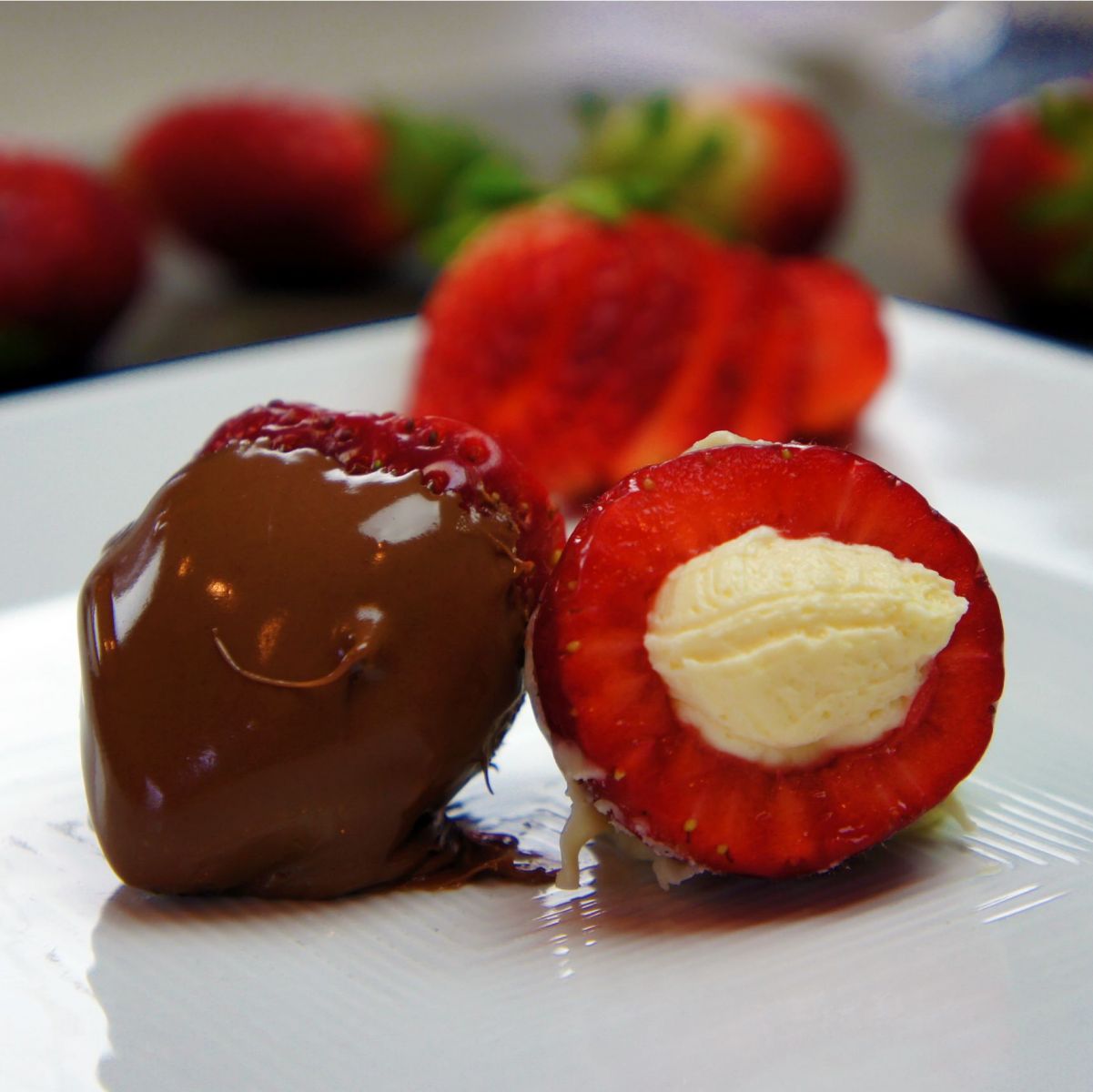 Cheesecake Filled Chocolate Covered Strawberry